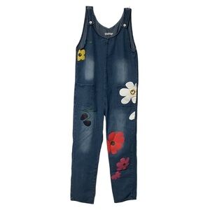 MISSLOOK Floral Painted‎ Coveralls - Size L